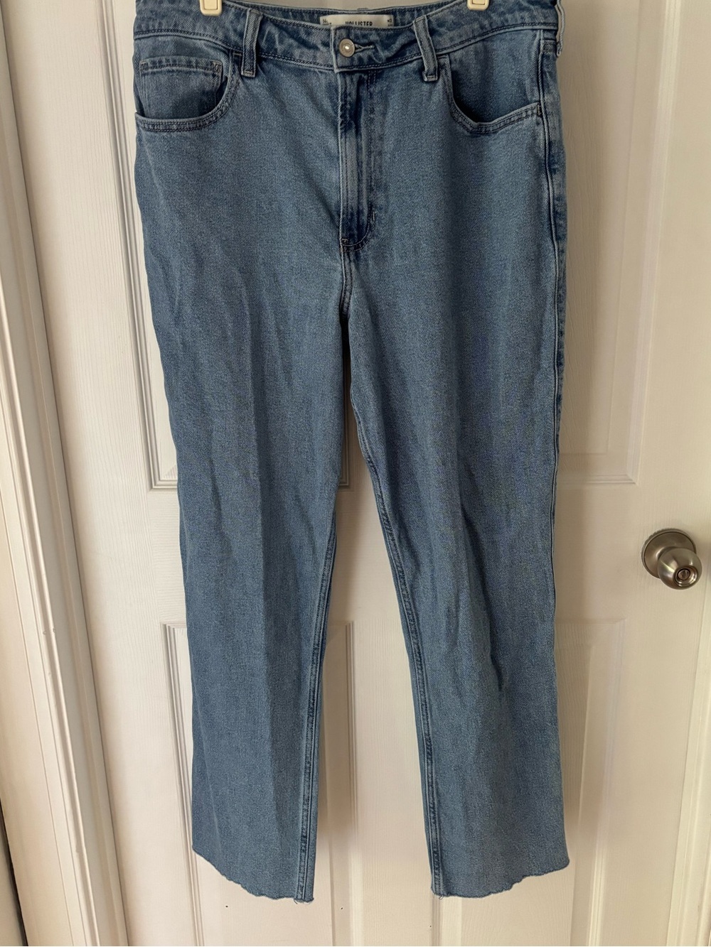 Hollister Light Blue High Rise Straight Jeans